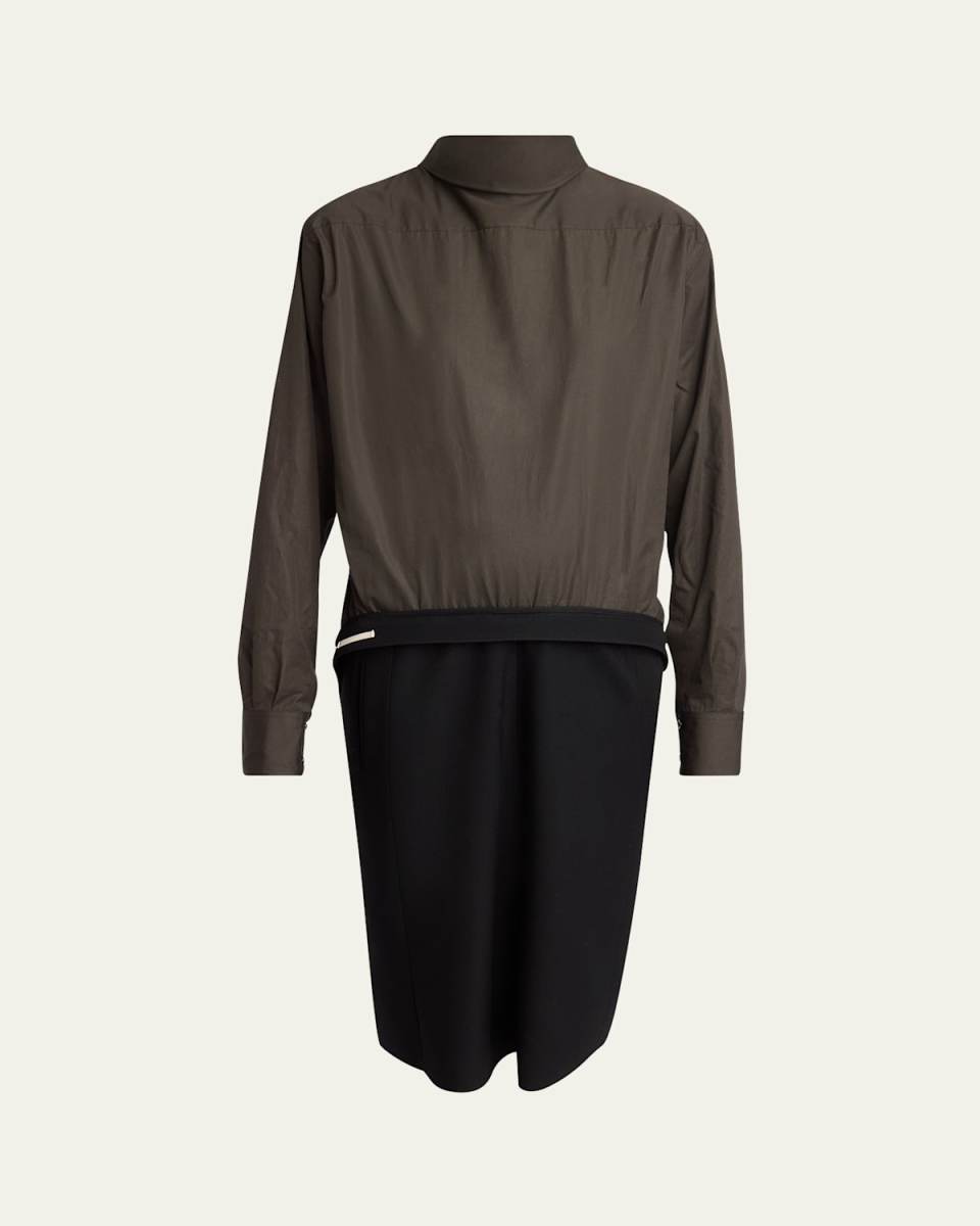 Hybrid Backward Wool Midi Dress